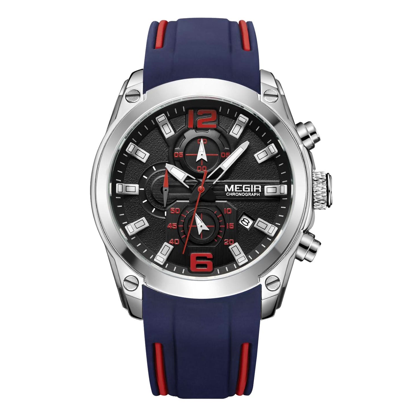Men's Sports Watch - Luminous Waterproof Silicone Strap