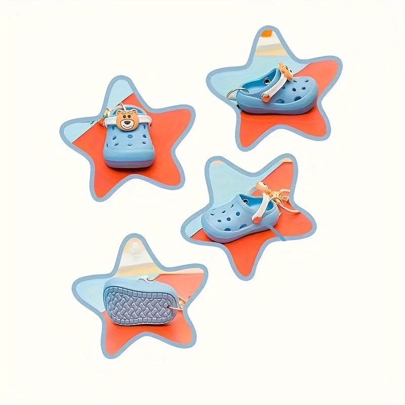Grefay PVC Cartoon Bear Shoe Keychain Charm