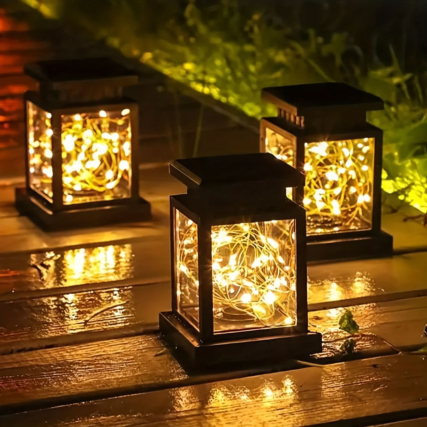 Solar-Powered Hanging Lanterns – Outdoor Garden Lights