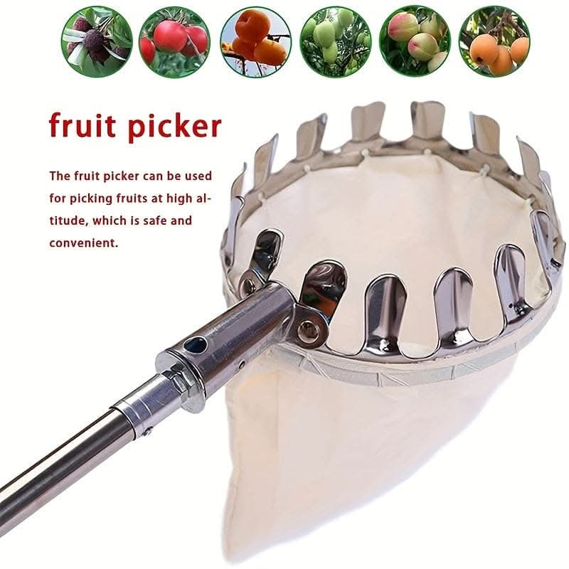 Premium White Textile High-Reach Fruit Pickers for Easy Harvesting