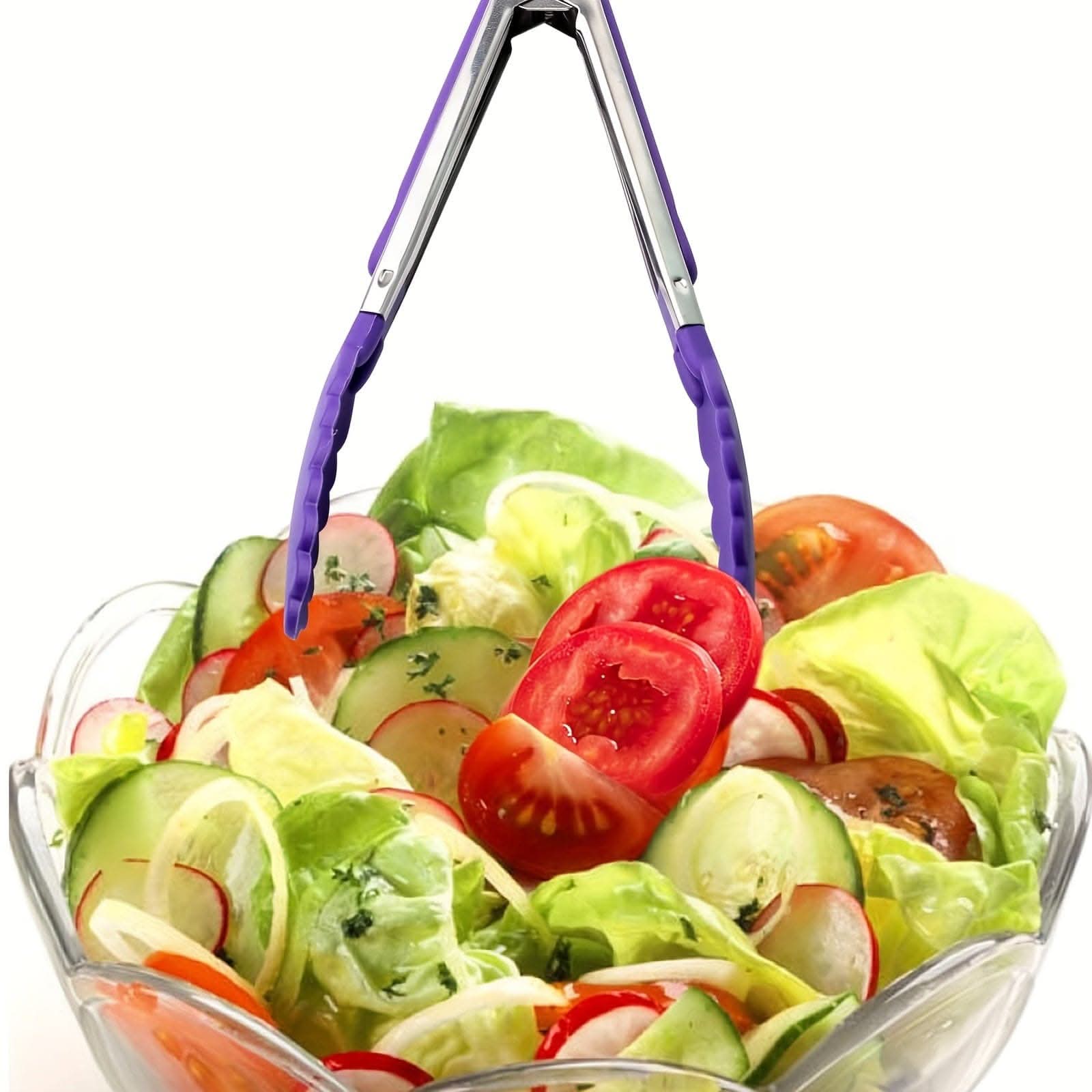 1/7pcs Mini Kitchen Tongs - 7-Inch Heat Resistant Nylon Tips