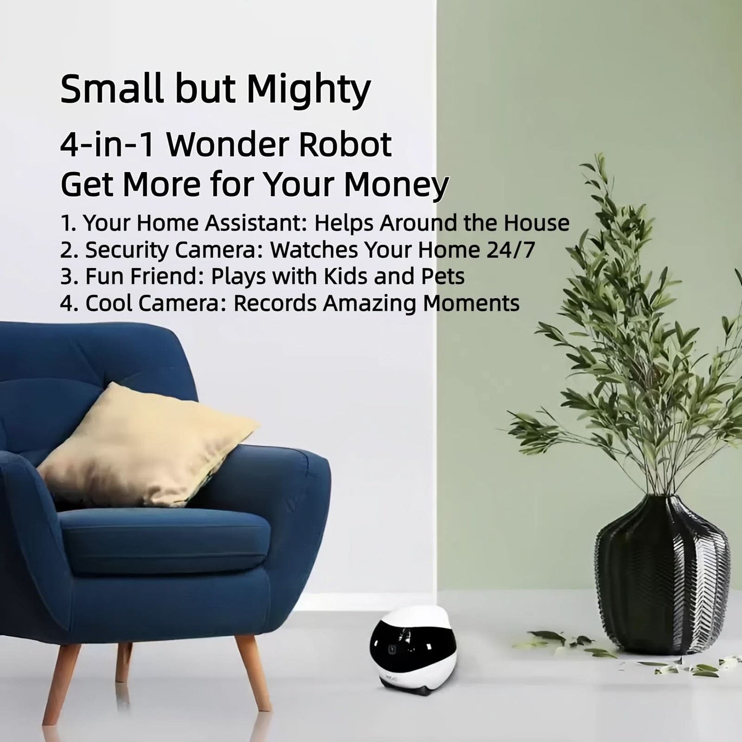 Enabot EBO Movable Smart Robot Camera, 1080P HD