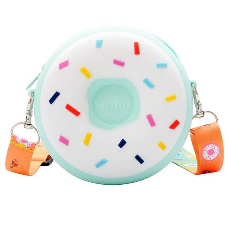 Donut-Shaped Girls' Coin Purse Shoulder Bag