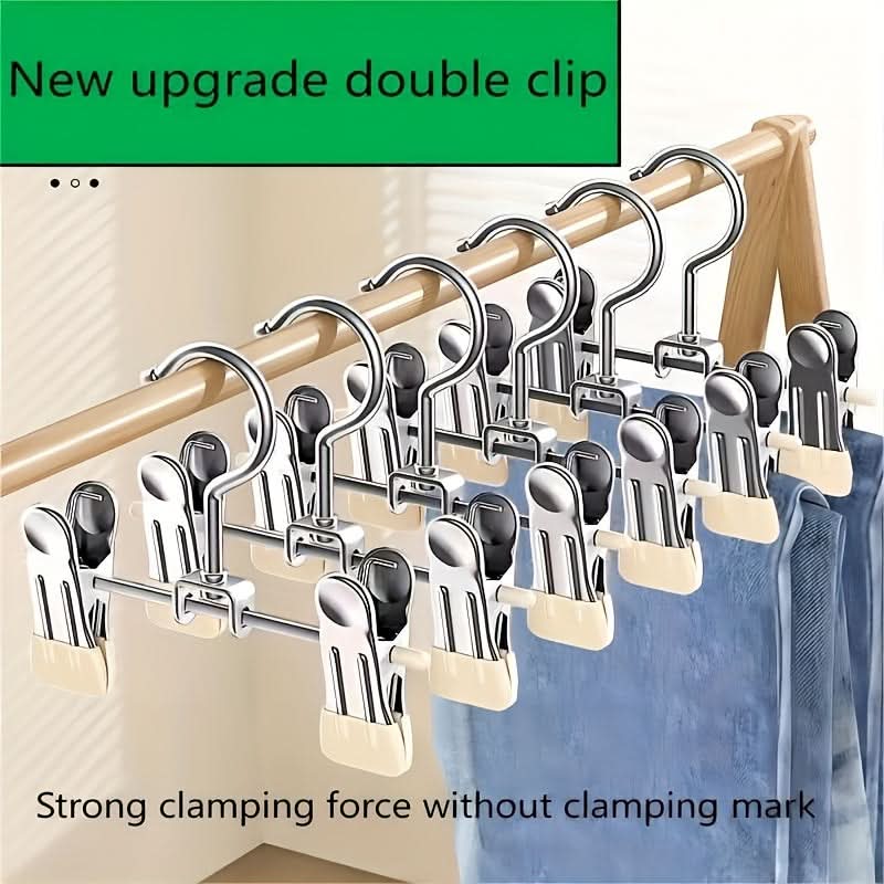 8-Pack Stainless Steel Pants Hangers