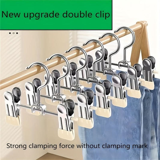 8-Pack Stainless Steel Pants Hangers