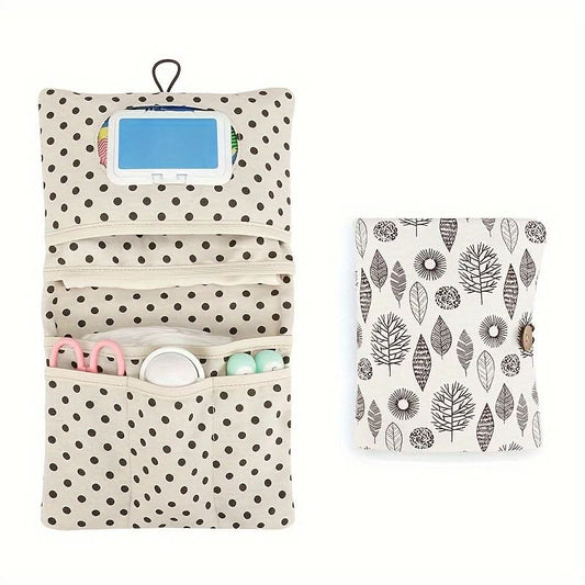 Portable Diaper Bag with Wipes Dispenser
