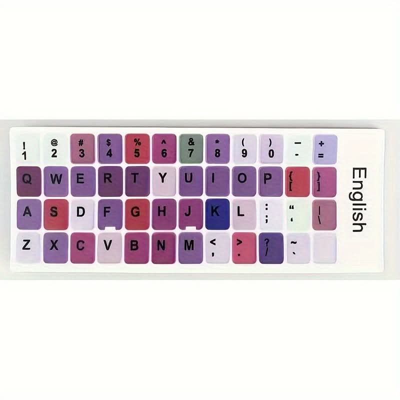 Vibrant Keyboard Sticker Set – Colorful, Removable Decals