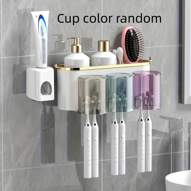 Deluxe Multifunctional Toothbrush Rack & Mug Holder