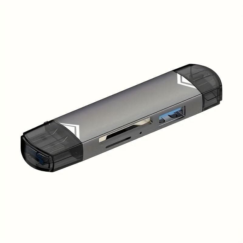 6-in-1 USB 3.0 Card Reader - High-Speed 5Gbps Transfer with Type-C Interface