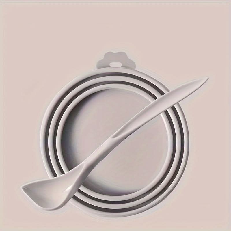 Silicone Pet Food Can Lid with Spoon