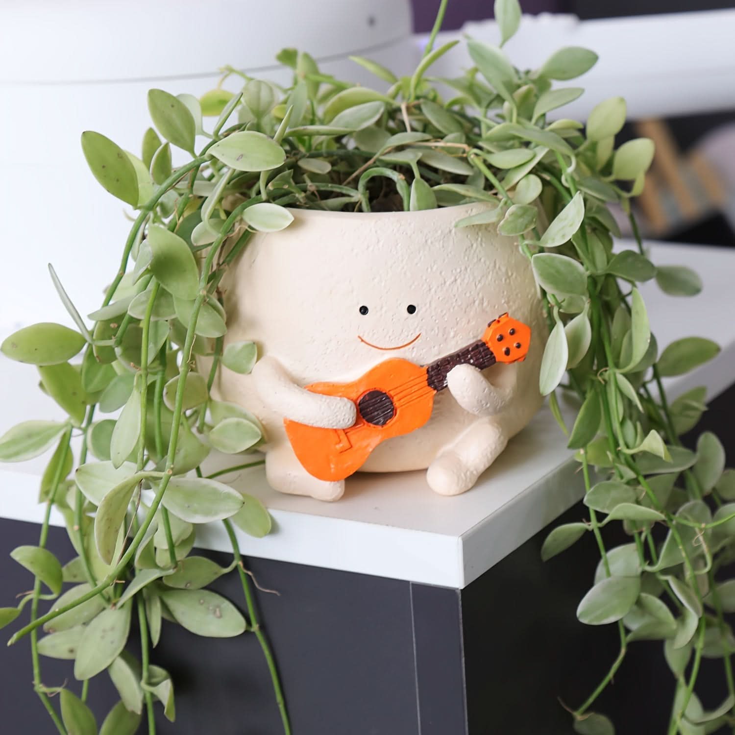Unique Guitar Figurine Resin Planters