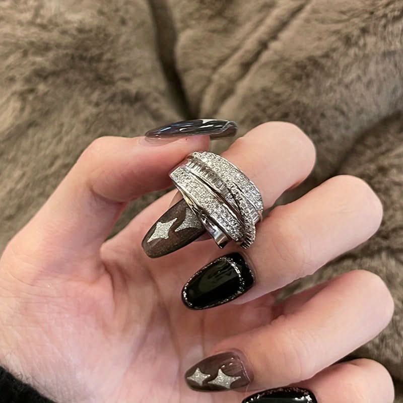 Delicate Glitter Index Finger Ring