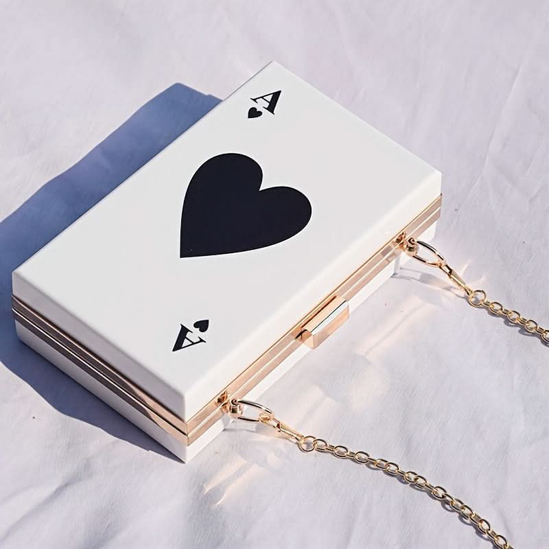 Ace of Spades Acrylic Clutch Bag
