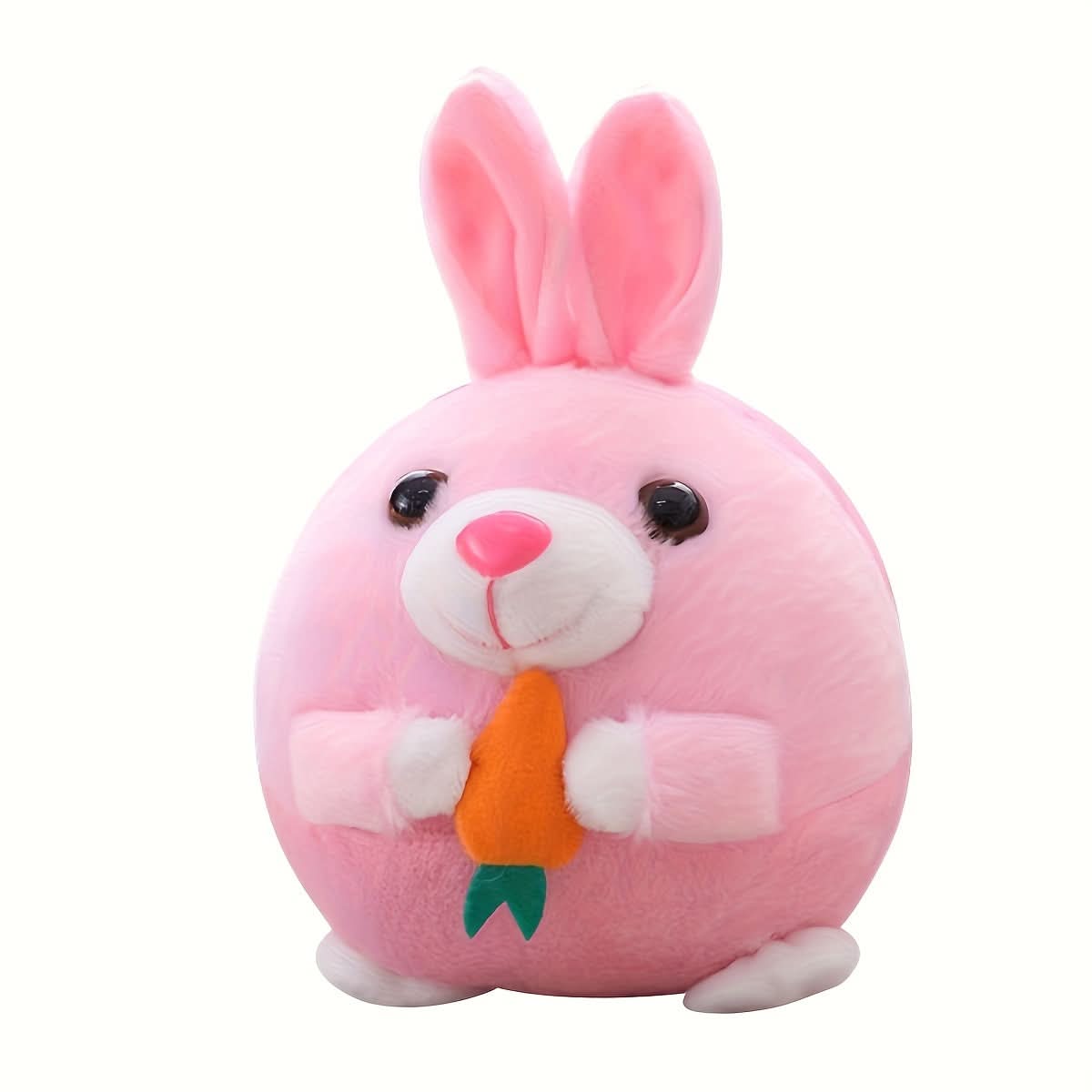 Interactive Plush Pig Dog Toy with Sound – USB Rechargeable Fabric Pet Bouncing Ball