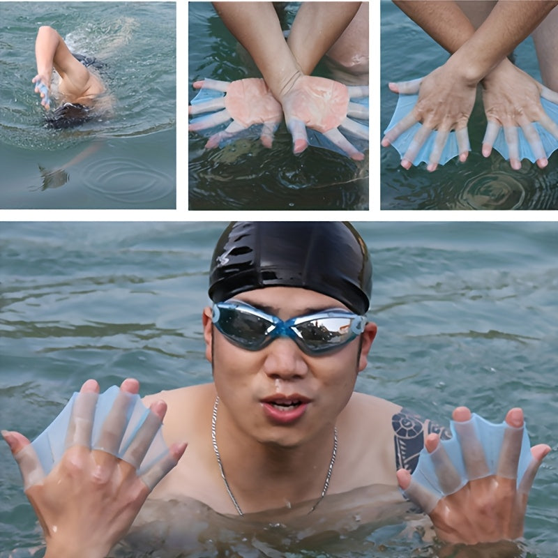 Webbed Aquatic Fitness Paddles for Water Resistance Training, Snorkeling & Aerobics