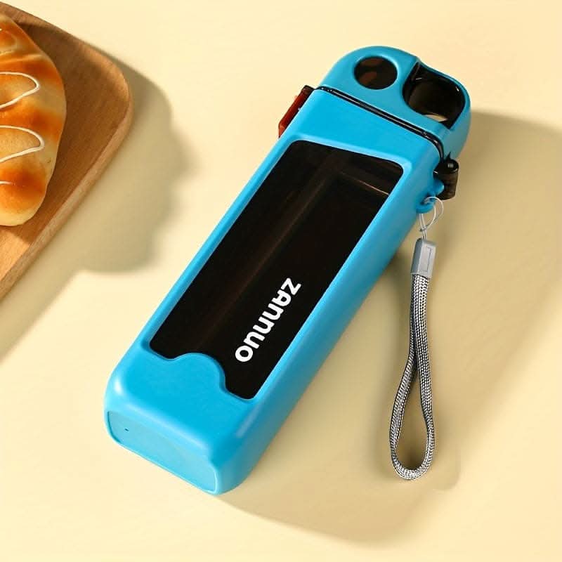 12oz Leakproof Square Water Bottle with Straw