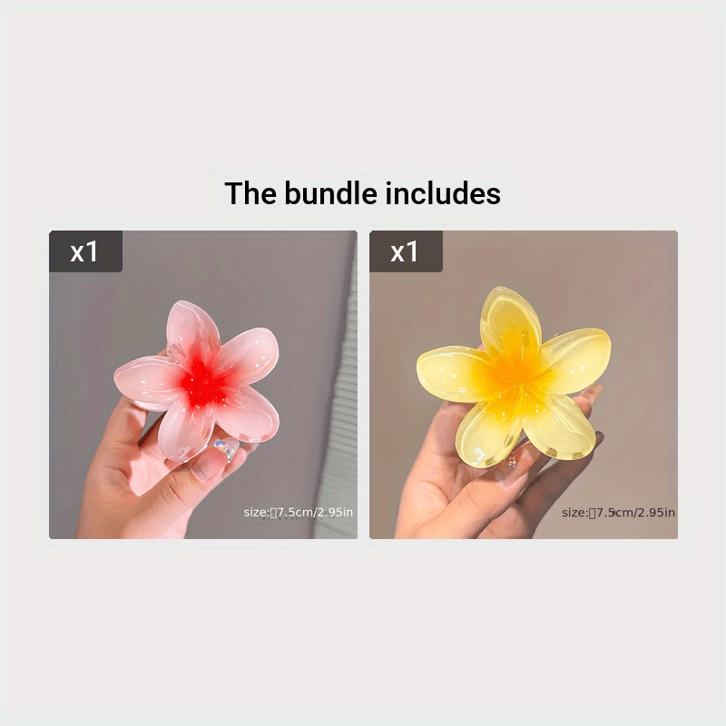 Vibrant Flower Shaped Hair Claw Clip – Trendy & Non-Slip