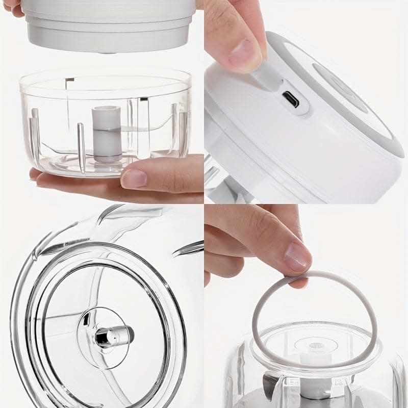 USB Rechargeable Electric Garlic Mixer - Multi-Scene Kitchen Shredder