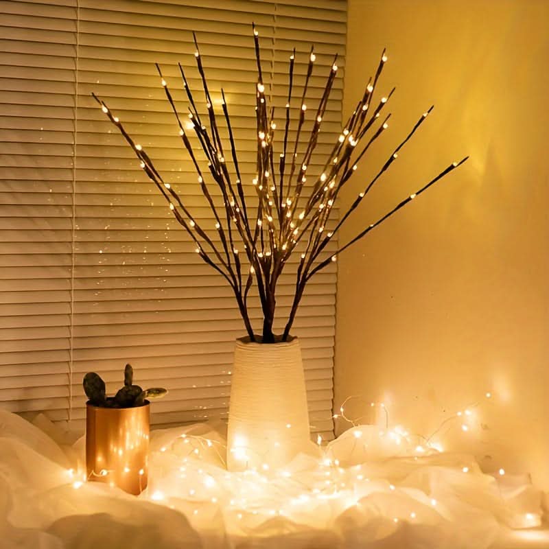 Adjustable Plastic LED Branch Lights – 20 LED Battery-Operated Tabletop