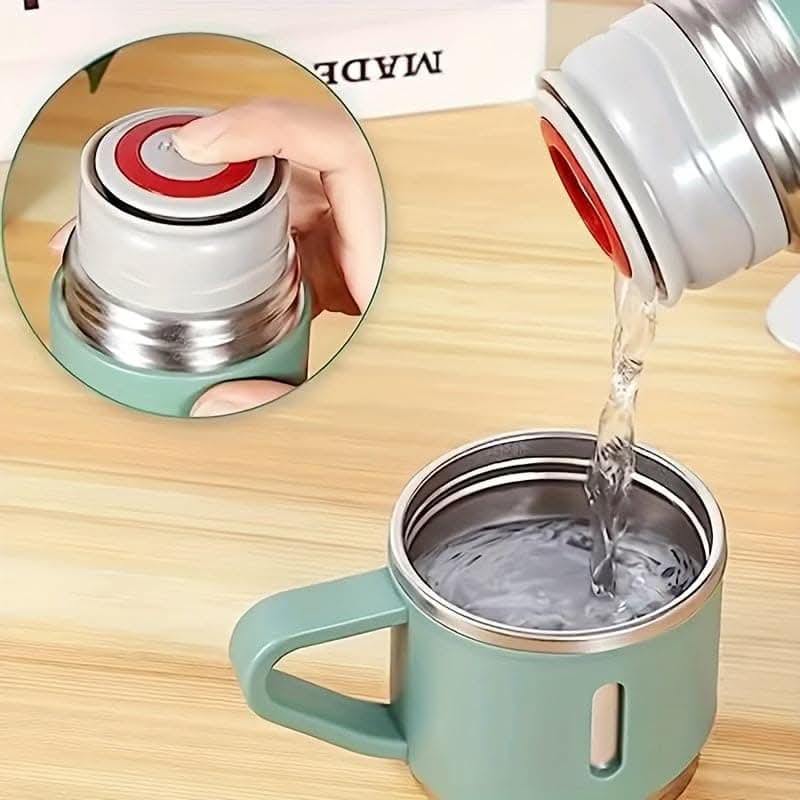 500ml Stainless Steel Vacuum Flask Set - With Cup