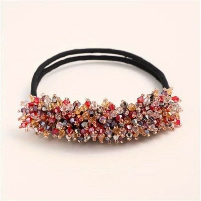 Stylish Crystal Rhinestone Donut Bun Maker - Elegant Hair Accessory