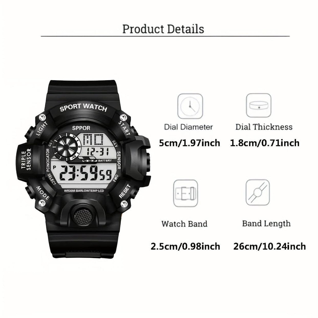Trendy Men's Multi-Functional Electronic Watch
