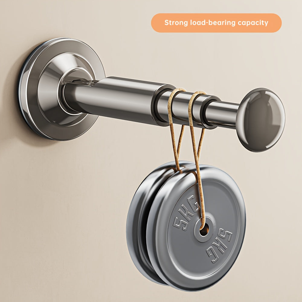 Worldwide Retractable Hanger Storage Rack – No-Drill Suction Mount, Adjustable Length, Space-Saving