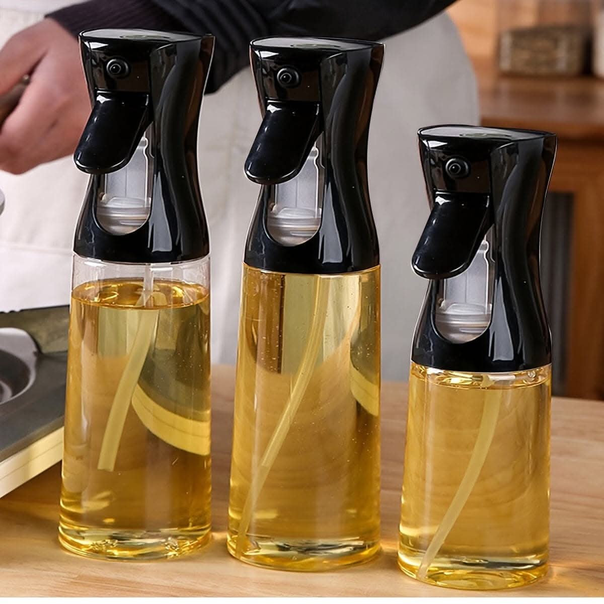 Oil Spray Bottle - Kitchen & Barbecue Olive Oil Atomizer for Fat Reduction