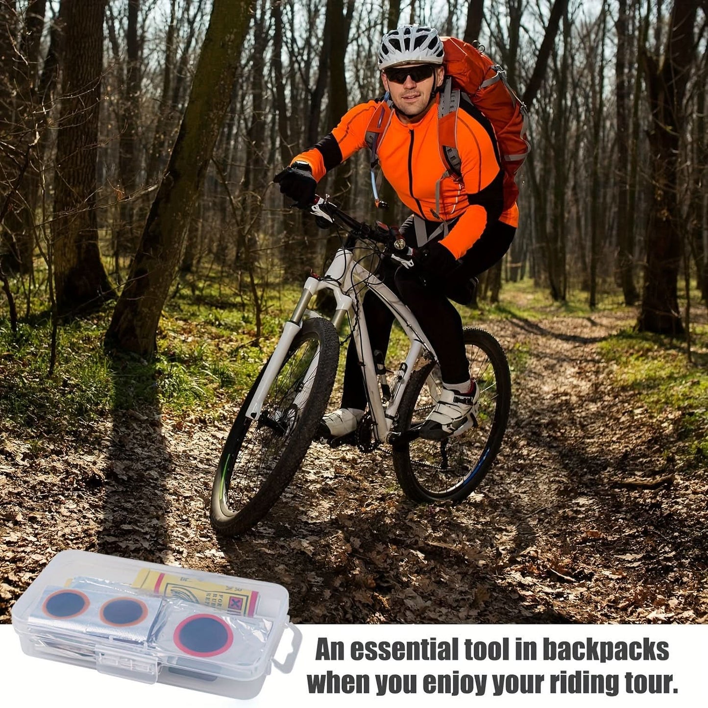 32-Piece Bicycle Tire Repair Kit, Puncture Patch Set