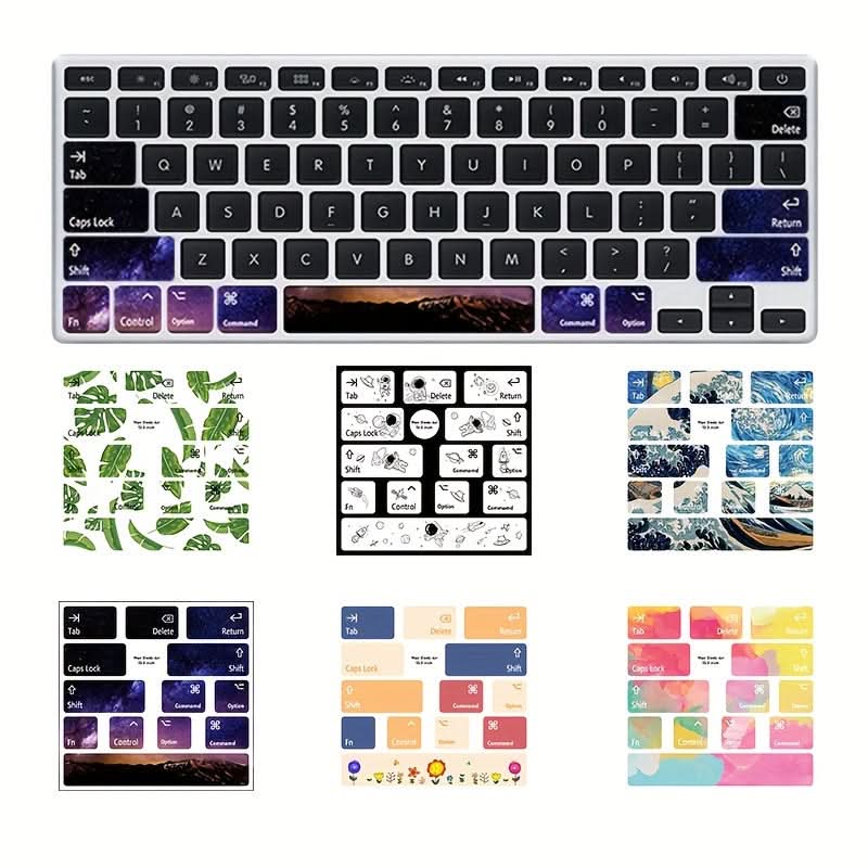 2 Pcs PVC Keyboard Stickers for MacBook – Durable ABS