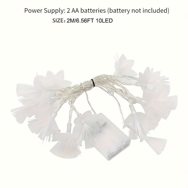 Fairy Tale LED String Lights with Artificial Flowers