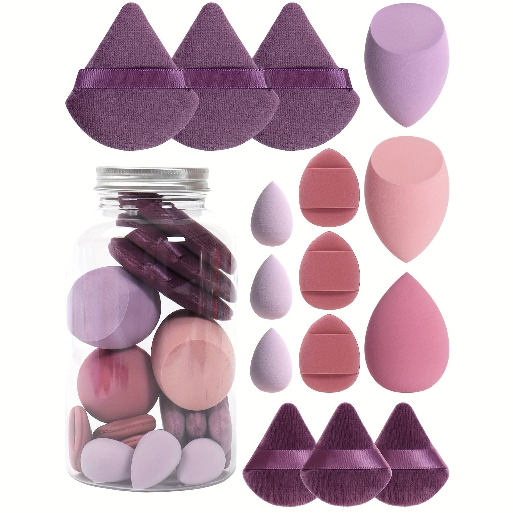 15-Piece Makeup Tool Set in Jar