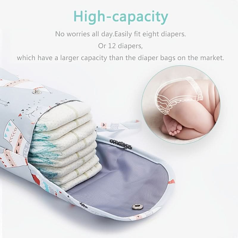 Portable Diaper Storage Bag – Durable Polyester Organizer for Diapers & Wet Wipes