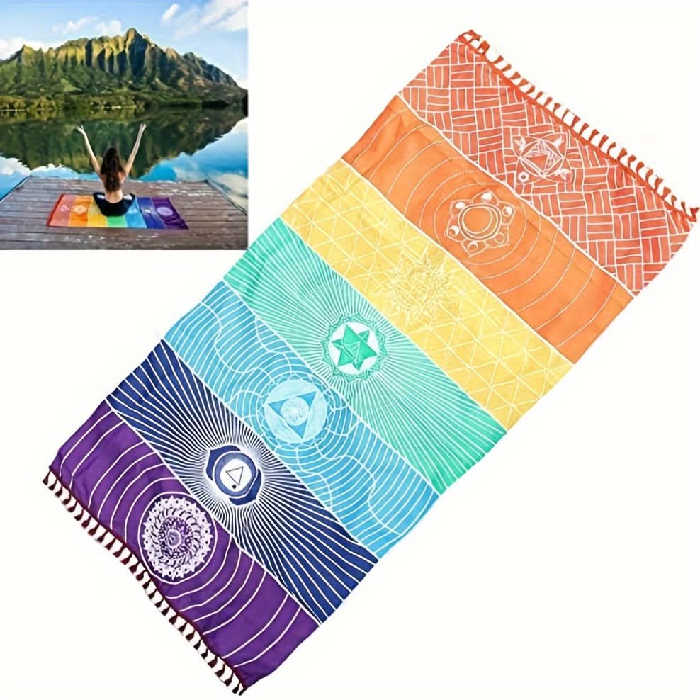 Non-Slip Yoga Mat and Beach Towel Combo