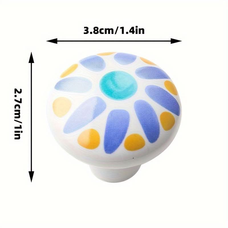 6-Piece Fun Ceramic Cabinet Handles