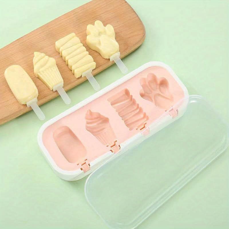 BPA-Free Silicone Ice Pop Mold - DIY Popsicle & Ice Cream Maker