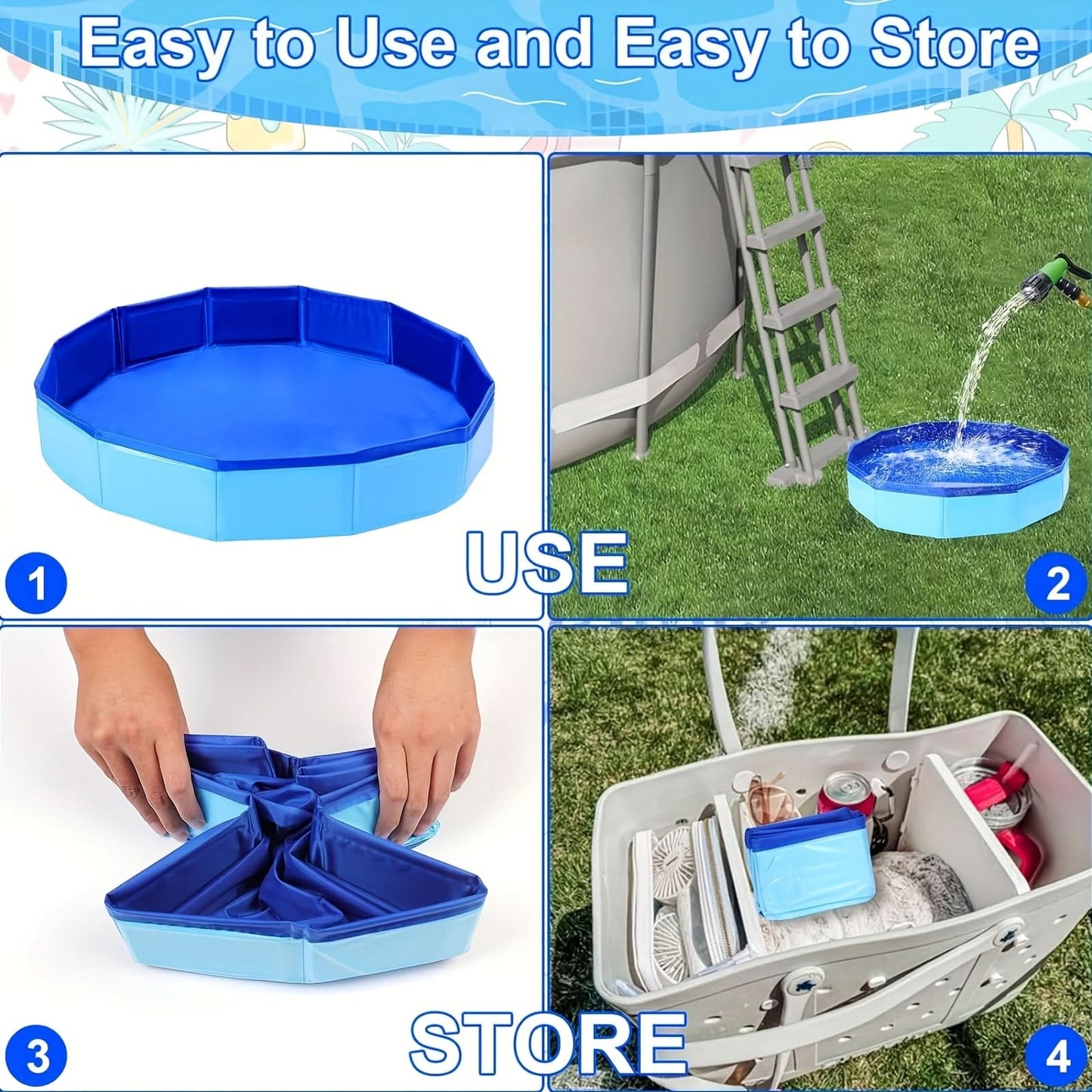 Portable Folding Foot Bath Basin – Collapsible PVC Foot Wash Tub