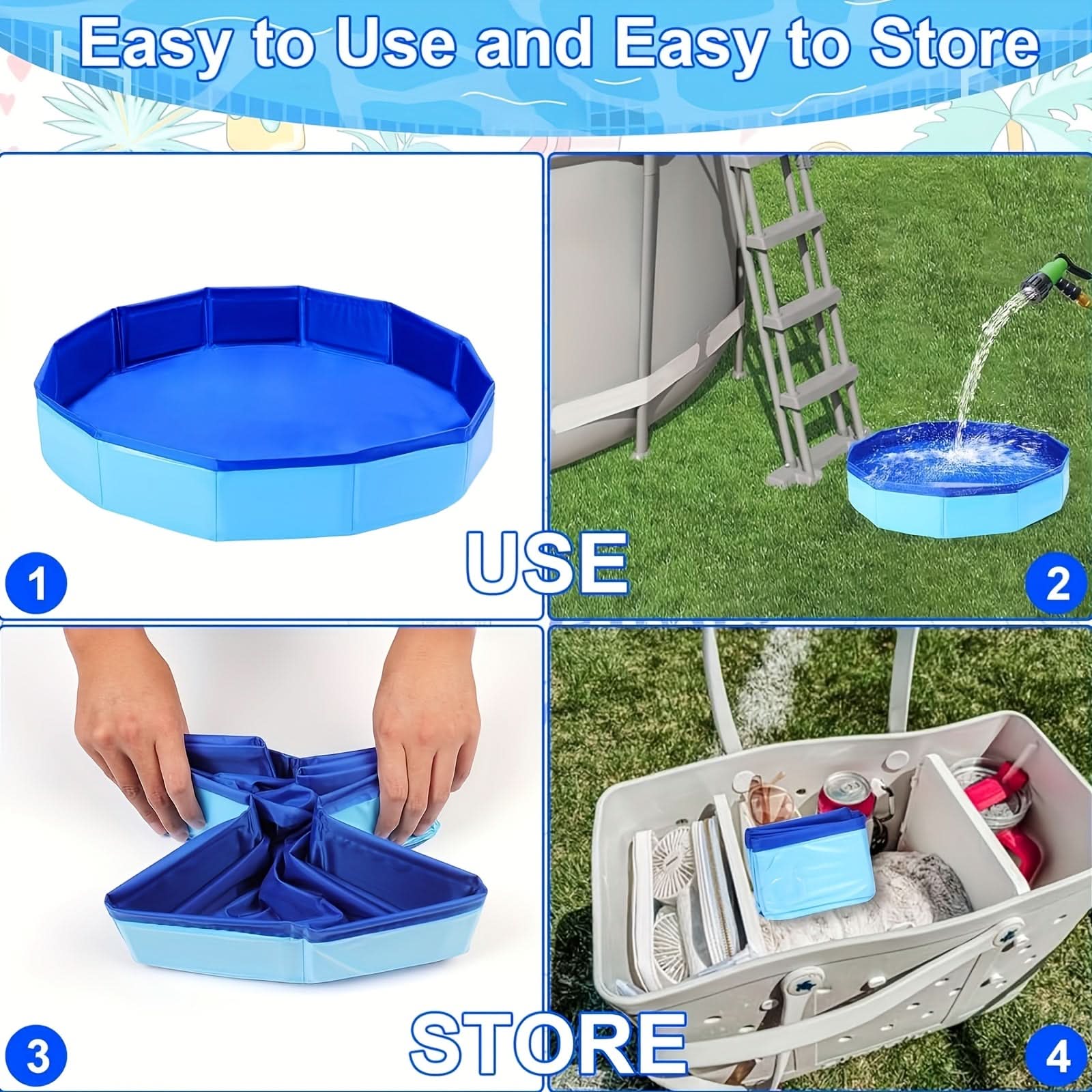 Portable Folding Foot Bath Basin – Collapsible PVC Foot Wash Tub