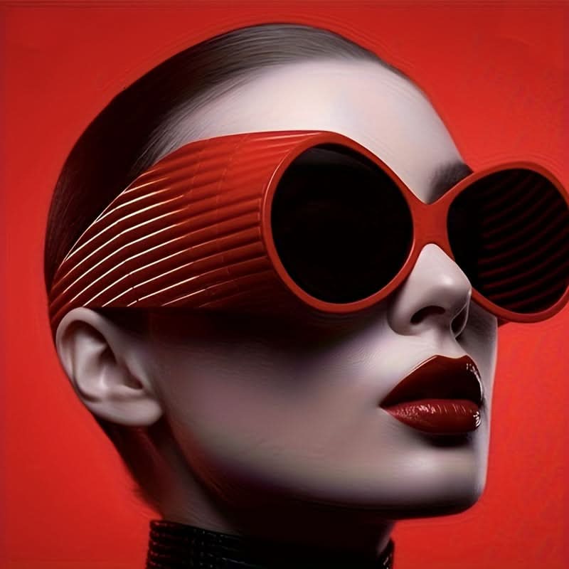 Oversized Round UV400 Sunglasses for Outdoors