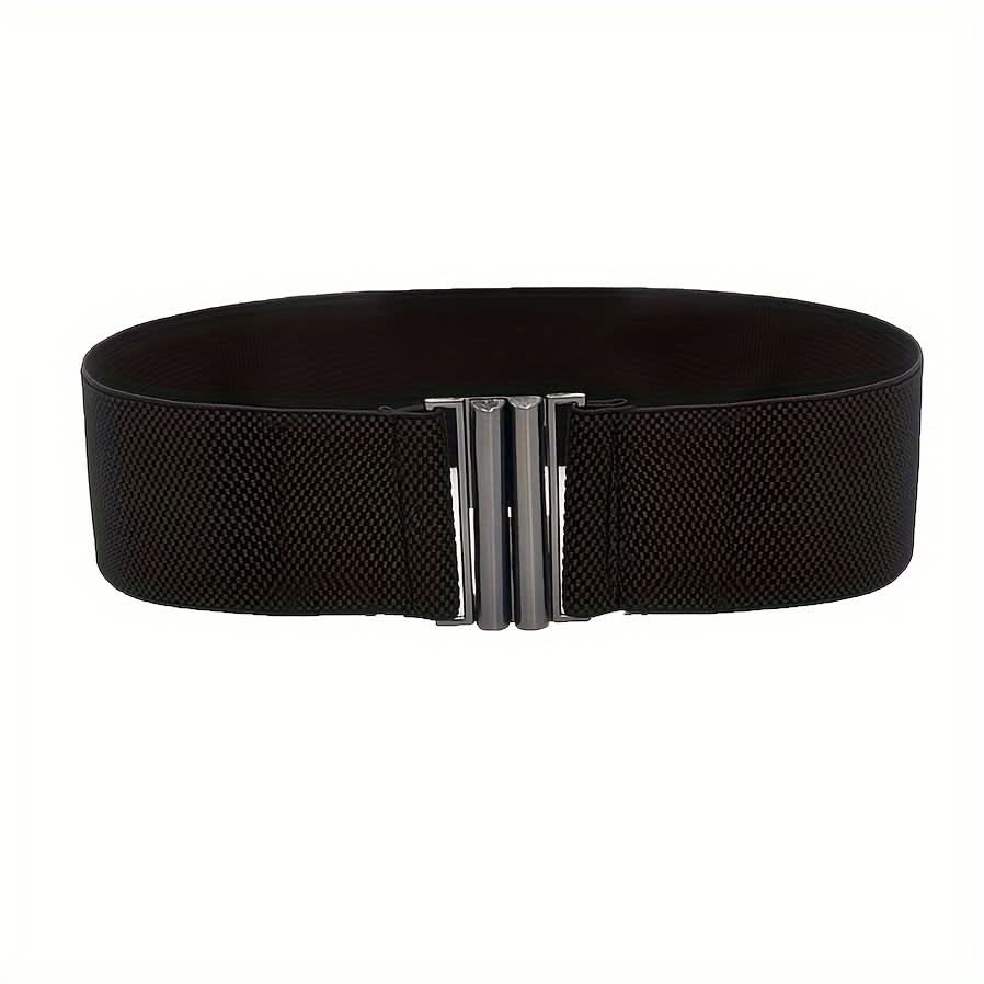 Vintage Leopard Print Elastic Waist Belt for Women