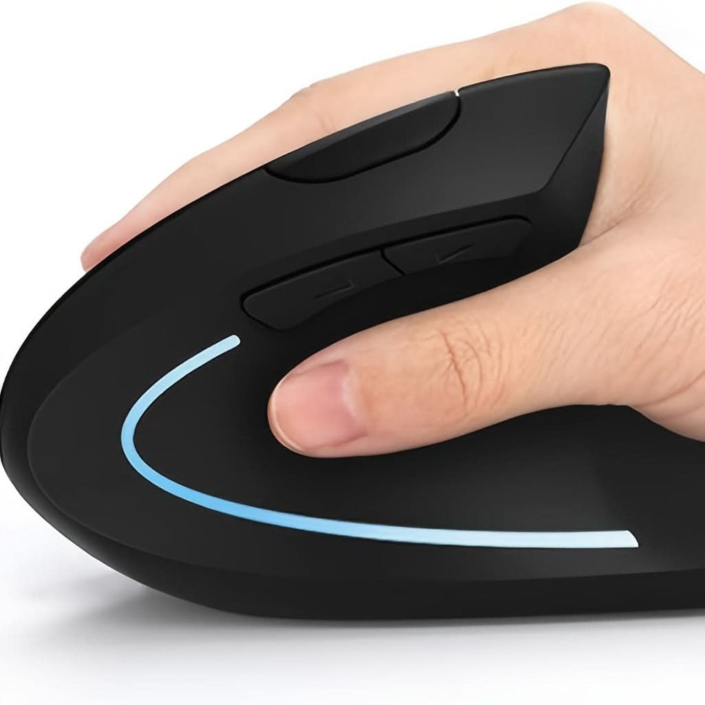 Wireless Ergonomic Vertical Mouse, 6-Button, Right-Handed