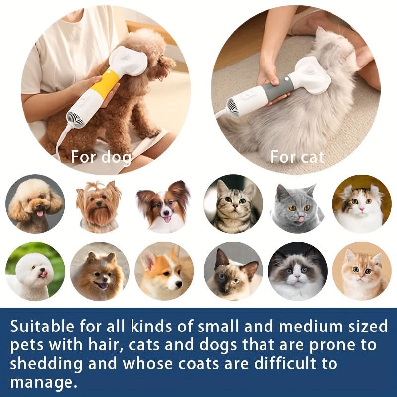 Quiet Pet Grooming Dryer with Brush