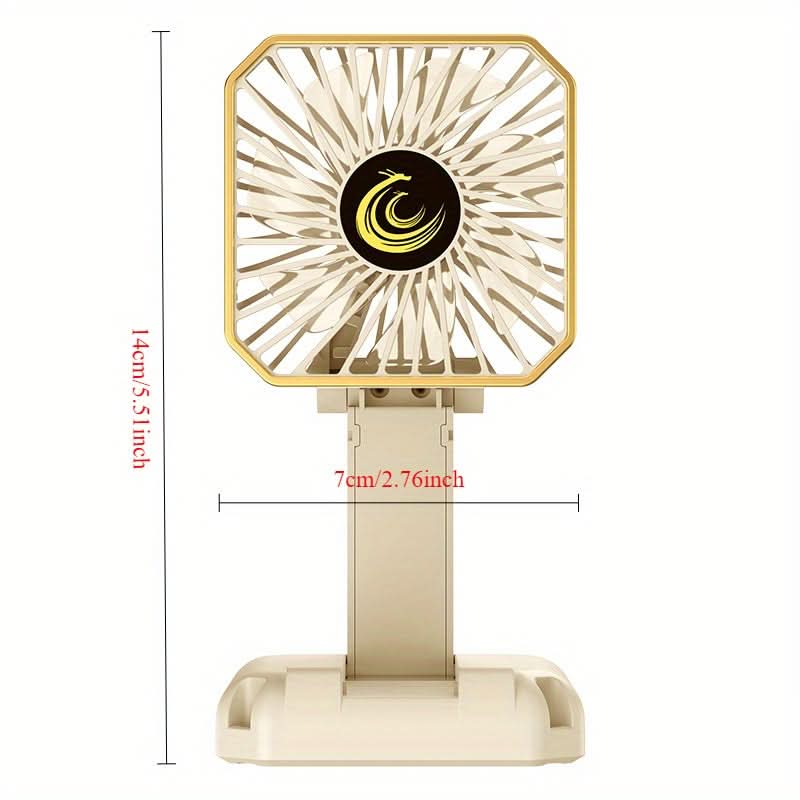 Portable Folding Mini Fan – USB Rechargeable Wearable & Desktop Fan