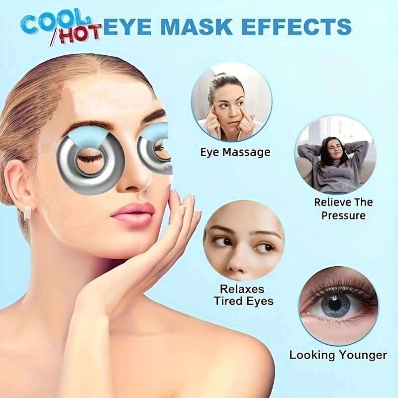 Cooling Eye Mask – Reusable Stainless Steel with Ice Gel for Lymphatic Relief