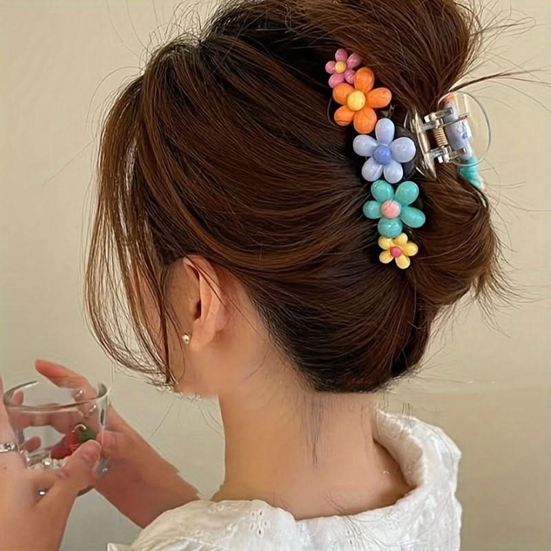 Pack of 2 pcs. Multicolor Flower Hair Ornaments – Bohemian Style
