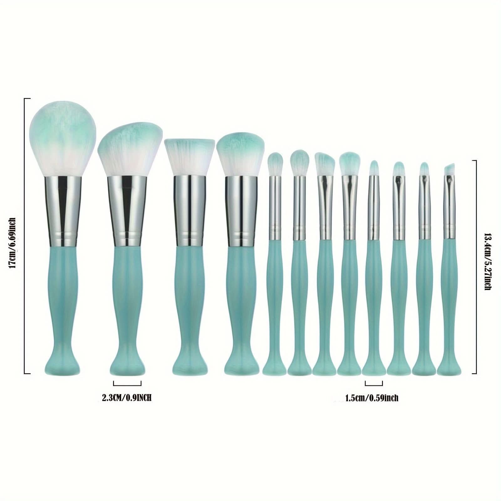 12-Piece Premium Makeup Brush Set with Nylon Bristles