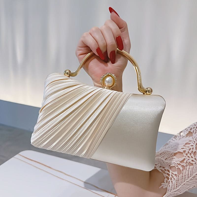 Satin Evening Clutch with Removable Strap