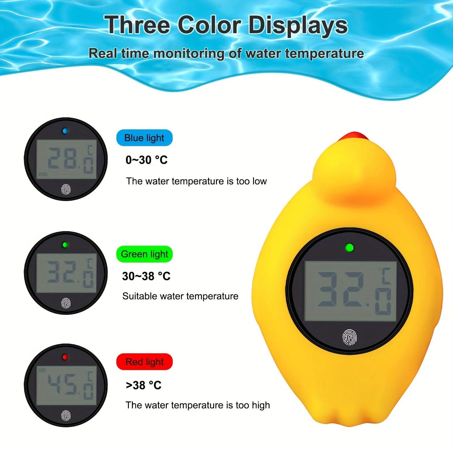 Baby Duck Floating Bath Thermometer – Safe Water Temperature Monitor for Infants