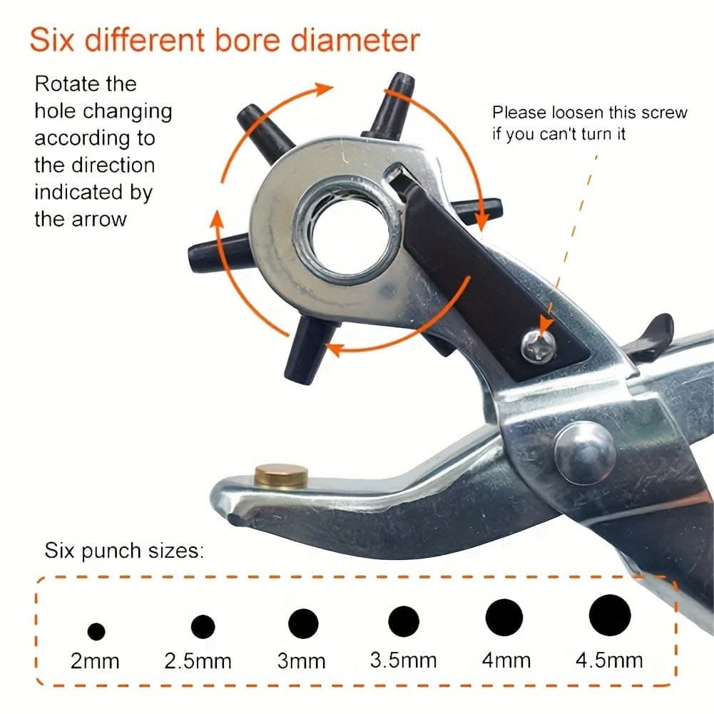 Rotary Belt Punch Perforator – Multi-Functional Eye Punch Tool