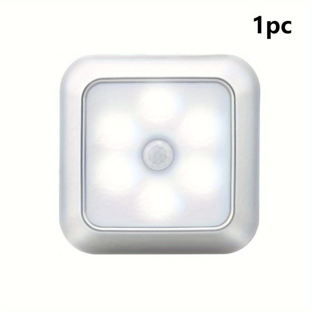 6-LED Motion Sensor Stair Wall Light – Battery-Powered Convenience